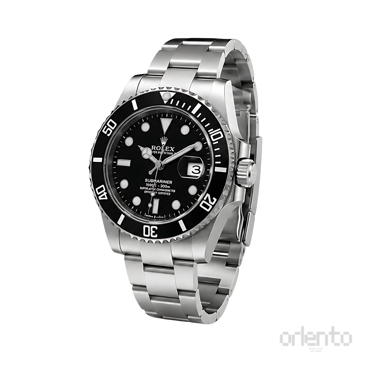 Rolex Submariner Date Black Dial Silver Watch - image 2