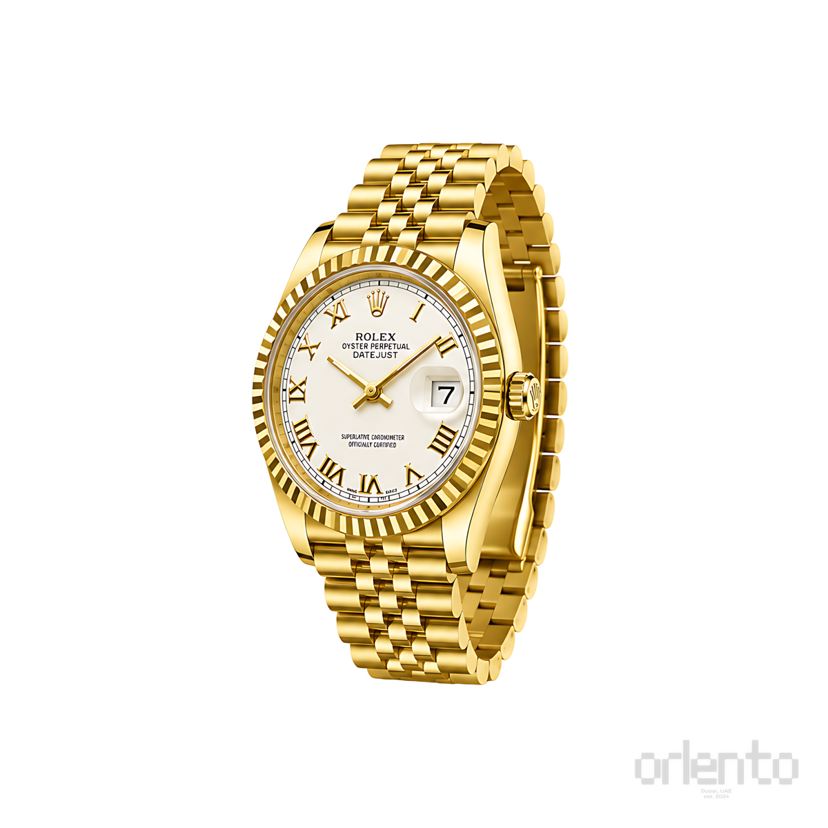 Rolex Datejust Mint Gold White Dial Gold Watch - image 2