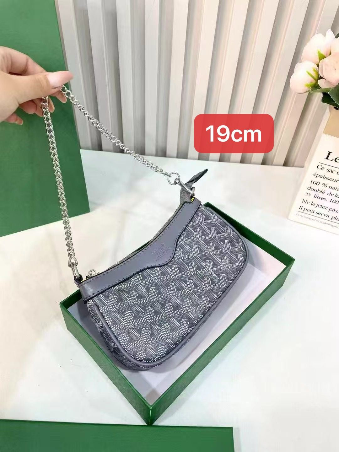 Goyard Bag Hirondelle PM Shoulder Grey – product view