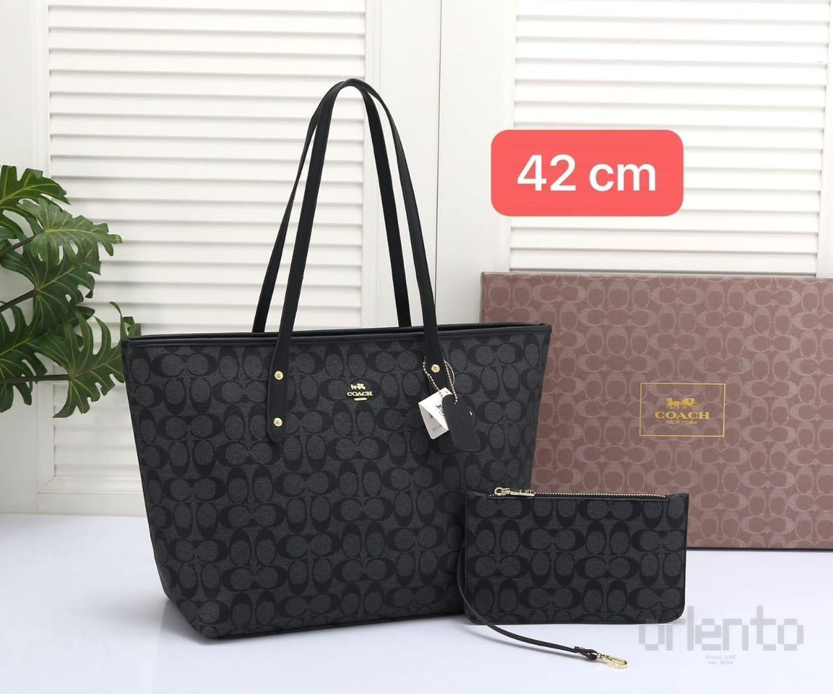 Coach Bag Signature Canvas Tote Black – product view