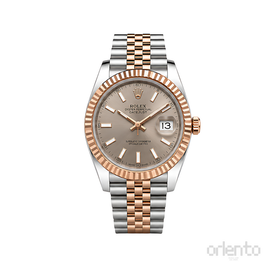 Rolex Datejust Sundust Dial Two Tone Rose Gold Watch - image 1