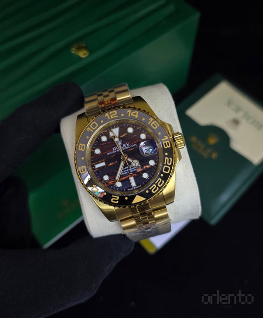 Rolex Watch GMT-Master II Black Dial Gold Bag – product view