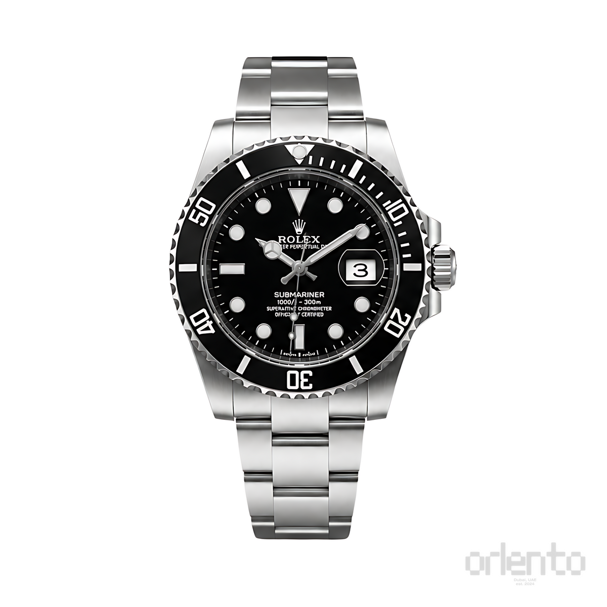 Rolex Submariner Date Black Dial Silver Watch - image 1