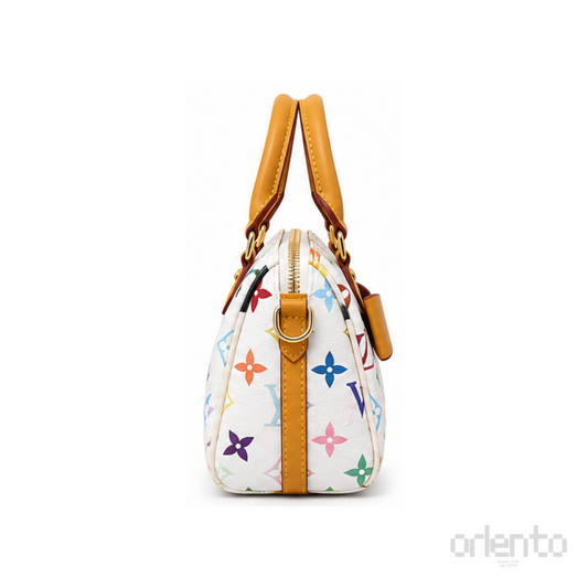 Louis Vuitton X Takashi Murakami Speedy White Multicolor Monogram Bag – product view