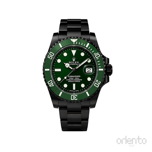 Rolex Submariner Date Green Dial Green Bezel Black Watch - image 1