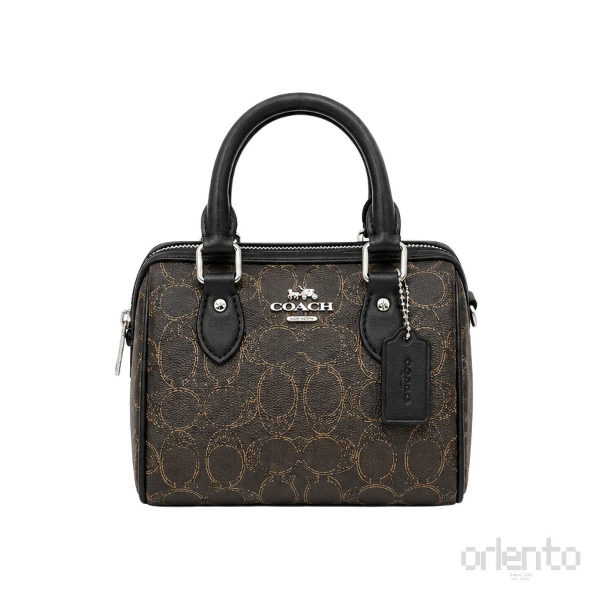 Coach Mini Rowan Brown Black Bag – product view