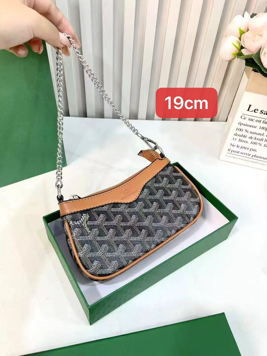 Goyard Bag Anjou PM BAG Black TAN – product view