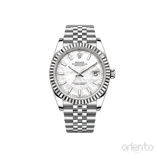 Rolex Datejust Mint White Dial Silver Watch - image 1