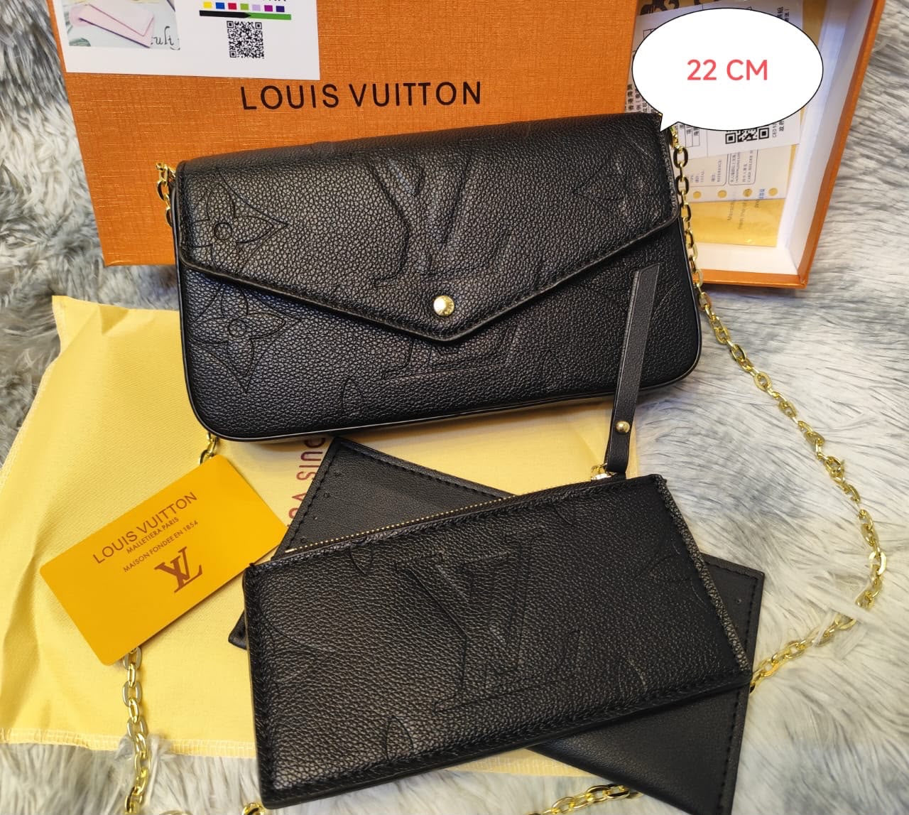 Louis Vuitton Bag Pochette Felicie Wild At Heart Black – product view