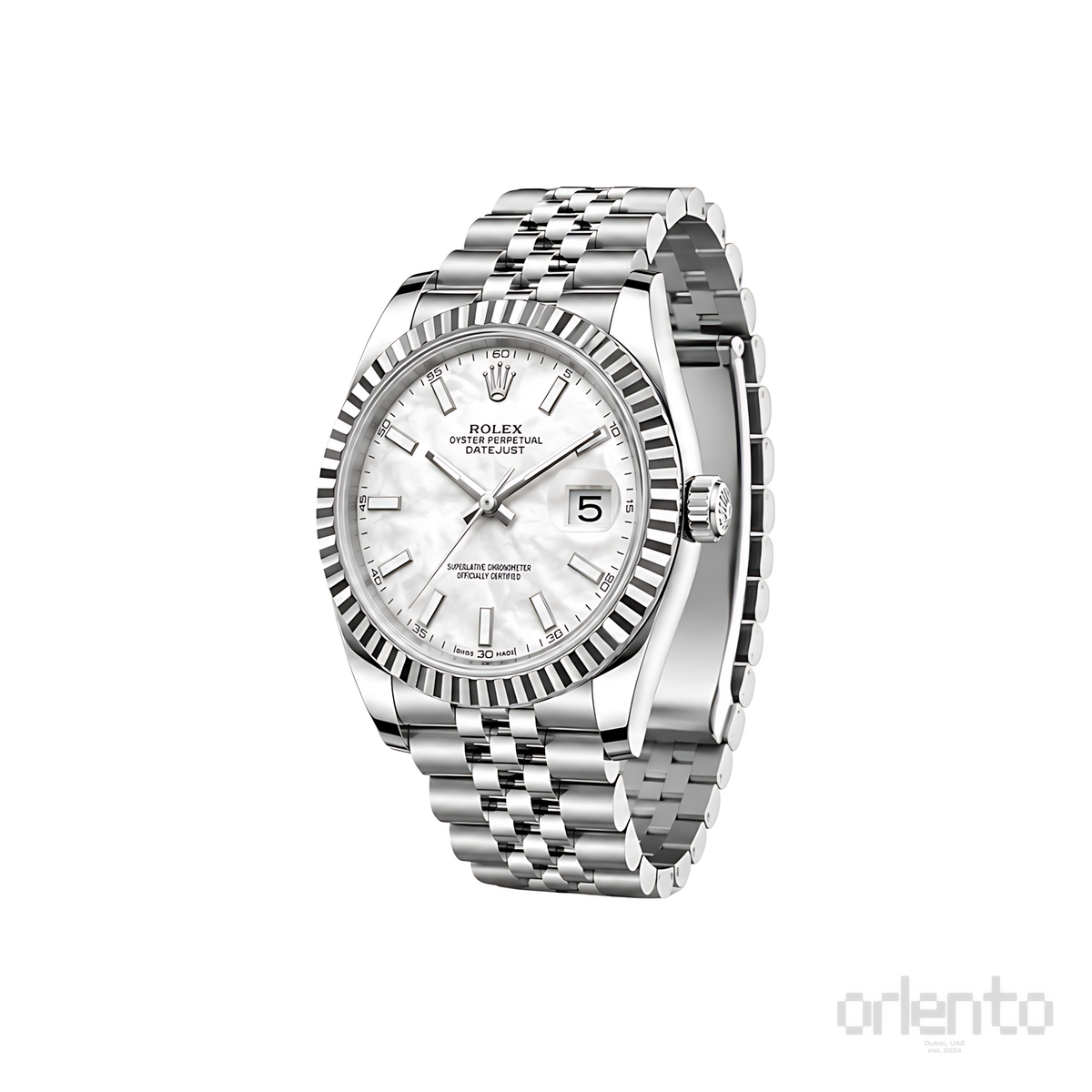 Rolex Datejust Mint White Dial Silver Watch - image 3