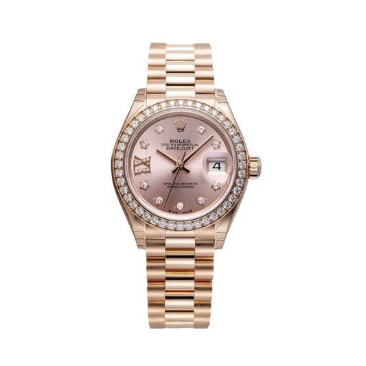 Rolex Watch | Datejust Rose Gold Diamond